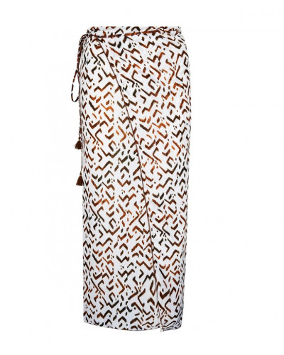 Long beach pareo Antigel La Chamane (Ethno Blanc)