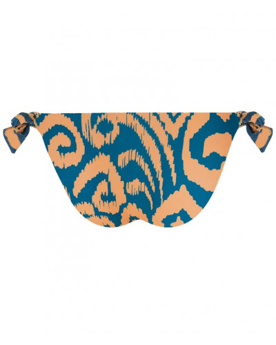 Slip de bain à noeuds Antigel La Balinaise (Ikat Vert Orange)