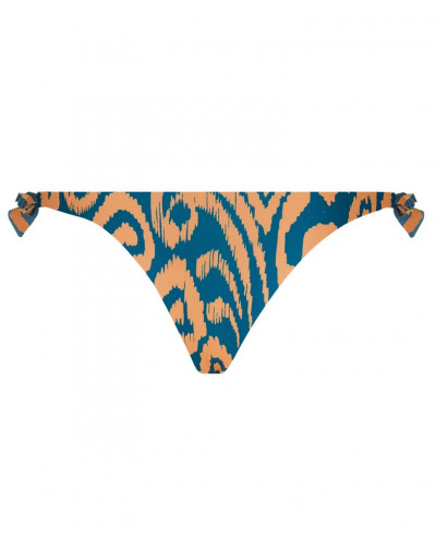 Slip de bain à noeuds Antigel La Balinaise (Ikat Vert Orange)