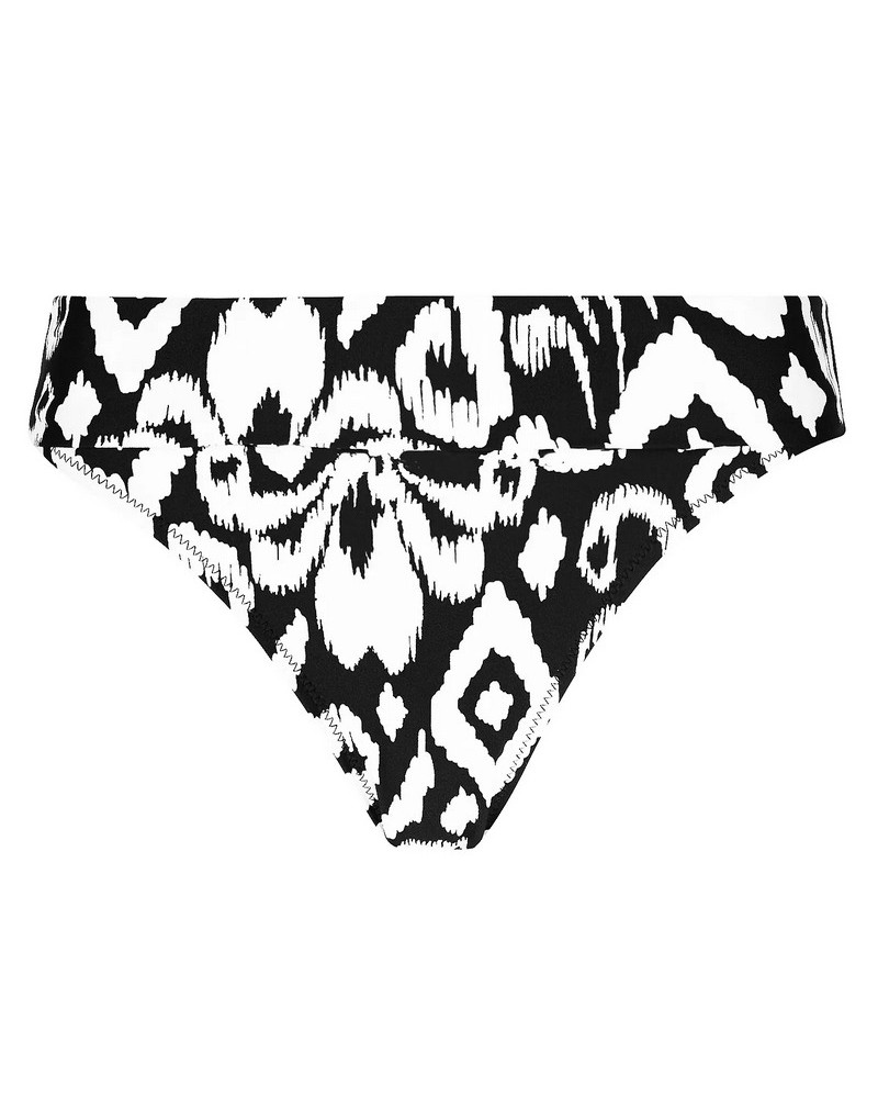Slip de bain à revers charme Antigel La Balinaise (Ikat Noir Blanc)
