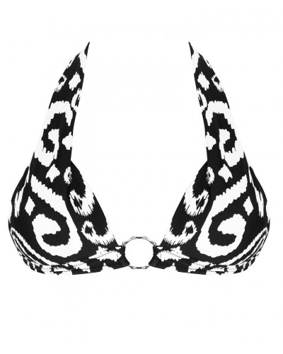 Sujetador de baño preformado trianguló Antigel La Balinaise (Ikat Noir Blanc)