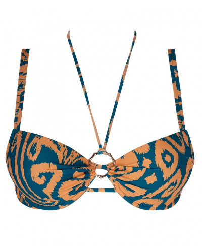 Sujetador de baño performado Antigel La Balinaise (Ikat Vert Orange)