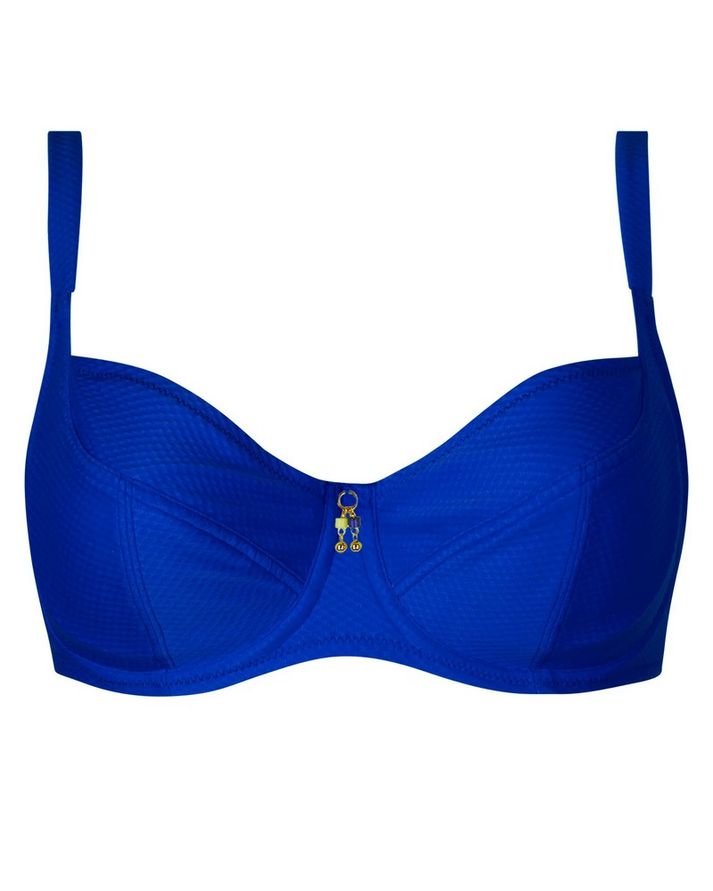 Demi deep-cup bath bra Antigel La Vogueuse (Bleu Tonic)