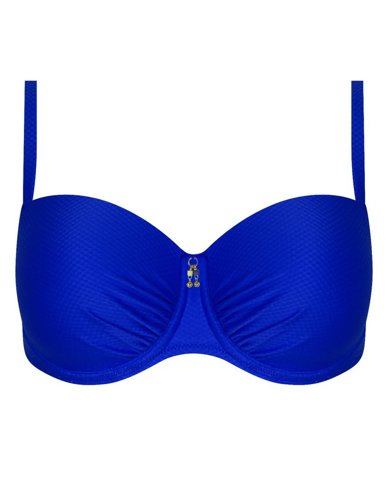 Deep-cup padded bath bra Antigel La Vogueuse (Bleu Tonic)