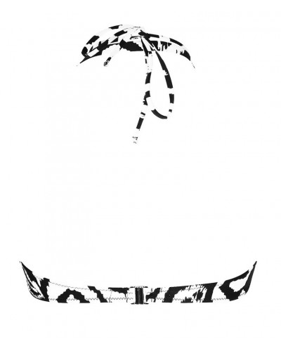 Soutien-gorge de bain bandeau coque Antigel La Balinaise (Ikat Noir Blanc)