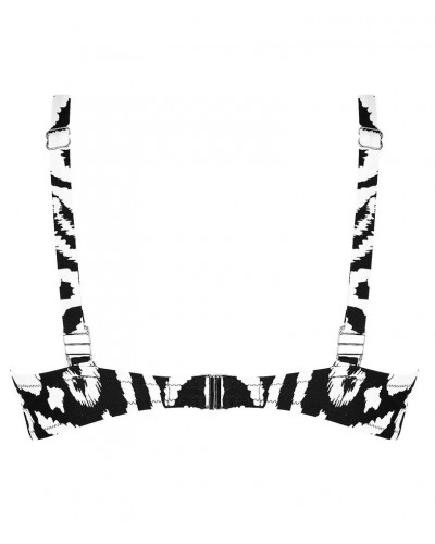 Sujetador de baño corbeille copa profunda Antigel La Balinaise (Ikat Noir Blanc)