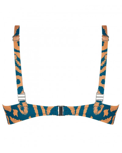 Bath deep-cup demi-bra Antigel La Balinaise (Ikat Vert Orange)