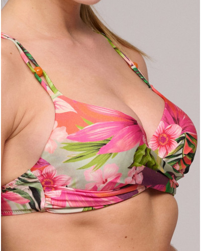 Padded plunge bath bra Marie Jo Bain Norma Jeanne (Tropical Sun)