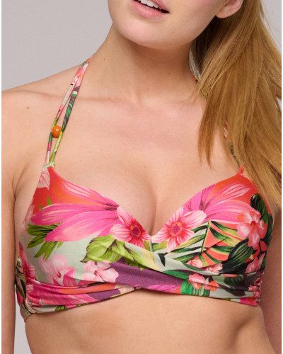 Padded plunge bath bra Marie Jo Bain Norma Jeanne (Tropical Sun)