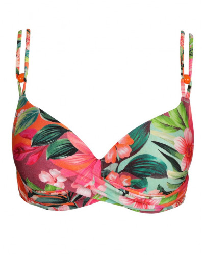 Padded plunge bath bra Marie Jo Bain Norma Jeanne (Tropical Sun)