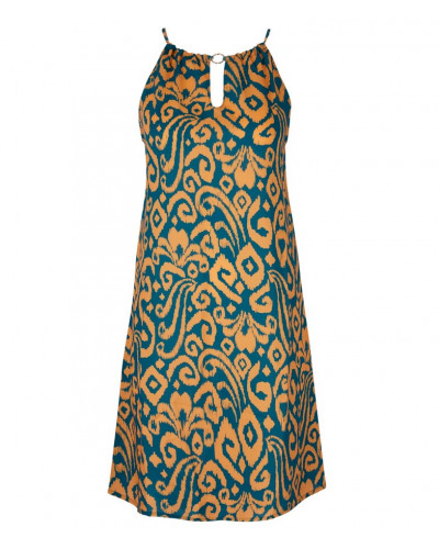 Vestido de playa Antigel La Balinaise (Ikat Vert Orange)