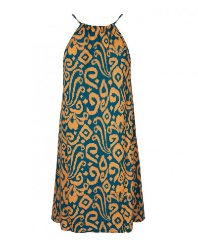 Robe de plage Antigel La Balinaise (Ikat Vert Orange)
