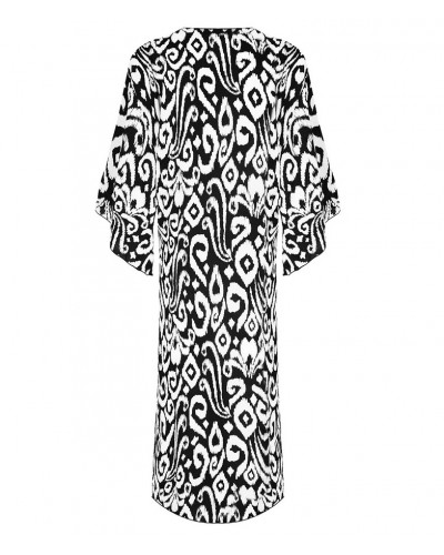 Beach tunic Antigel La Balinaise (Ikat Noir Blanc)