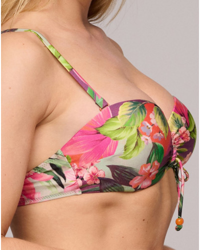 Padded strapless bath bra Marie Jo Bain Norma Jeanne (Tropical Sun)