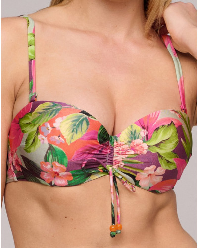 Padded strapless bath bra Marie Jo Bain Norma Jeanne (Tropical Sun)