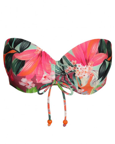 Padded strapless bath bra Marie Jo Bain Norma Jeanne (Tropical Sun)