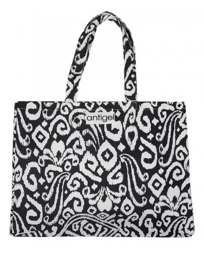 Sac de plage Antigel La Balinaise (Ikat Noir Blanc)
