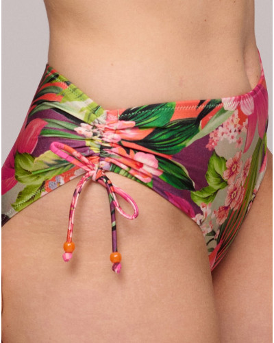 High waist bath briefs with ropes Marie Jo Bain Norma Jeanne (Tropical Sun)