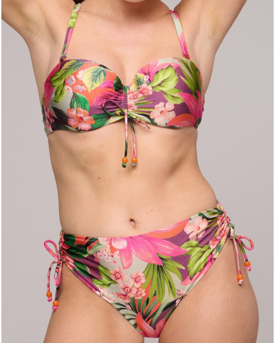 Braga de baño cintura alta con cuerdas Marie Jo Bain Norma Jeanne (Tropical Sun)
