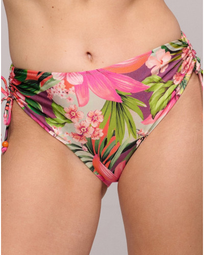 Braga de baño cintura alta con cuerdas Marie Jo Bain Norma Jeanne (Tropical Sun)