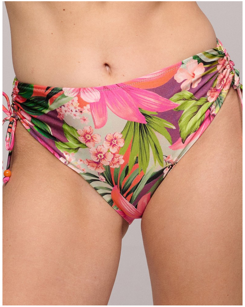 High waist bath briefs with ropes Marie Jo Bain Norma Jeanne (Tropical Sun)