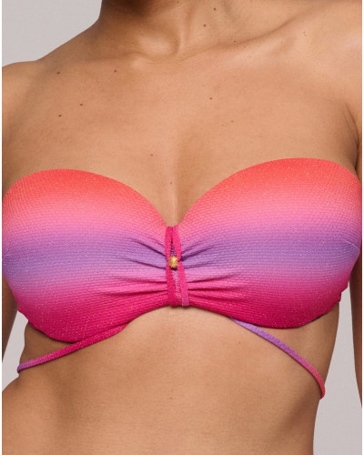 Shiny padded strapless bath bra Marie Jo Bain Nusa Dua (Spectral)