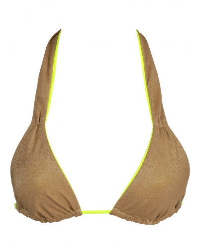 Reversible triangle swim bra Sarda Denes (Neon Gold)