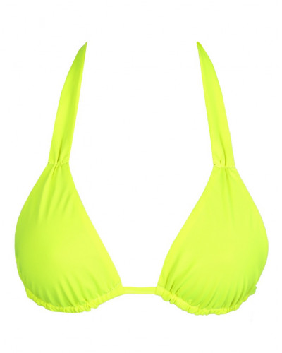 Reversible triangle swim bra Sarda Denes (Neon Gold)