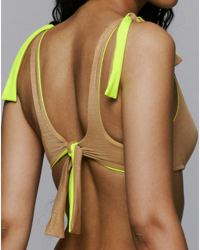 Soutien-gorge emboîtant de bain réversible Sarda Denes (Neon Gold)