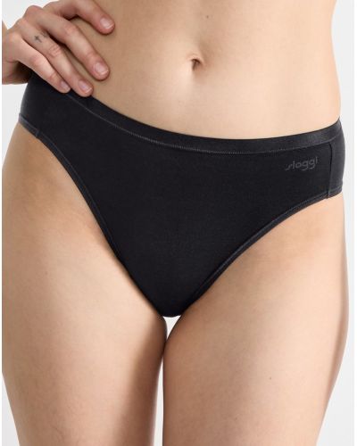 Lot de 3 slips tai (coton bio) Sloggi Go Daily Cotton (Noir)