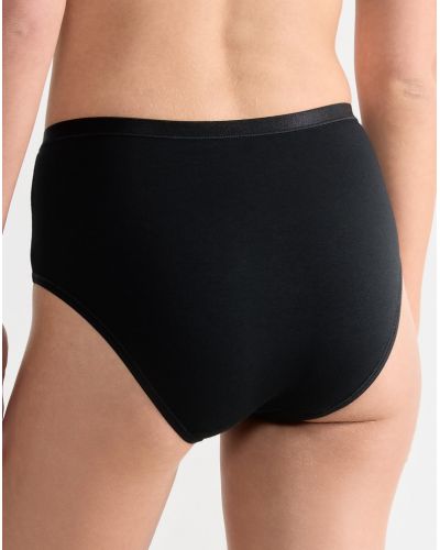 Lot de 3 slips midi (coton bio) Sloggi GO Daily Cotton (Noir)