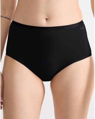 Paquete de 3 calzoncillos de cintura alta (algodòn bio) Sloggi Go Daily Cotton (Negro)