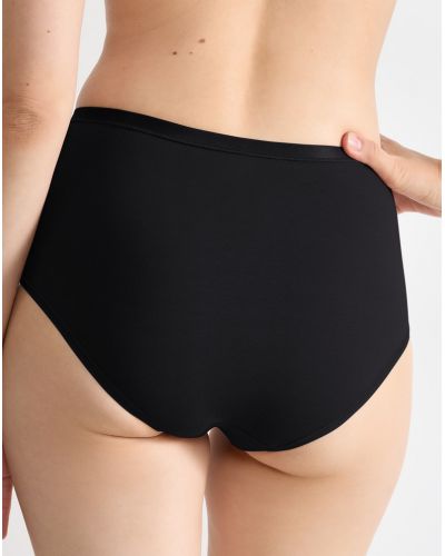Paquete de 3 calzoncillos de cintura alta (algodòn bio) Sloggi Go Daily Cotton (Negro)