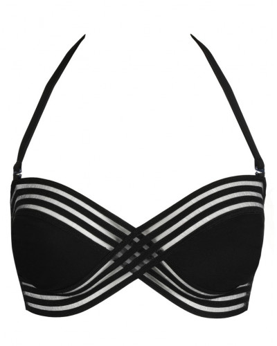 Soutien-gorge bandeau de bain Sarda Miss (Noir)