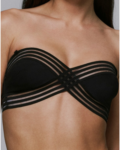 Soutien-gorge bandeau de bain Sarda Miss (Noir)