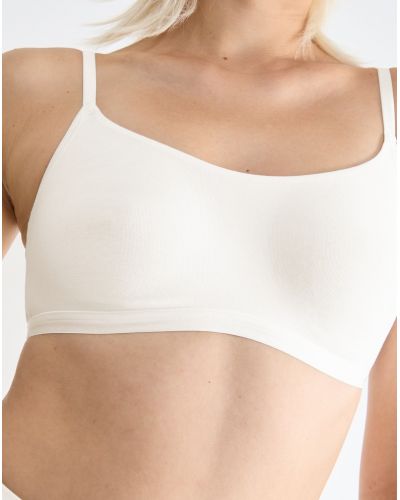 Sosten top (algodón bio) Sloggi Go Daily Cotton (Silk white)
