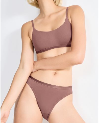 Brassière top en coton bio Sloggi Go Daily Cotton (Cacao)