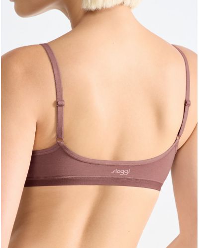 Sosten top (algodón bio) Sloggi Go Daily Cotton (Cacao)