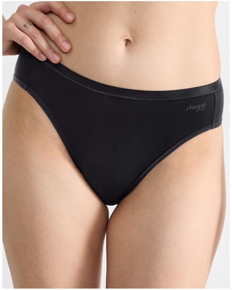 Slip tai (coton bio) Sloggi Go Daily Cotton (Noir)