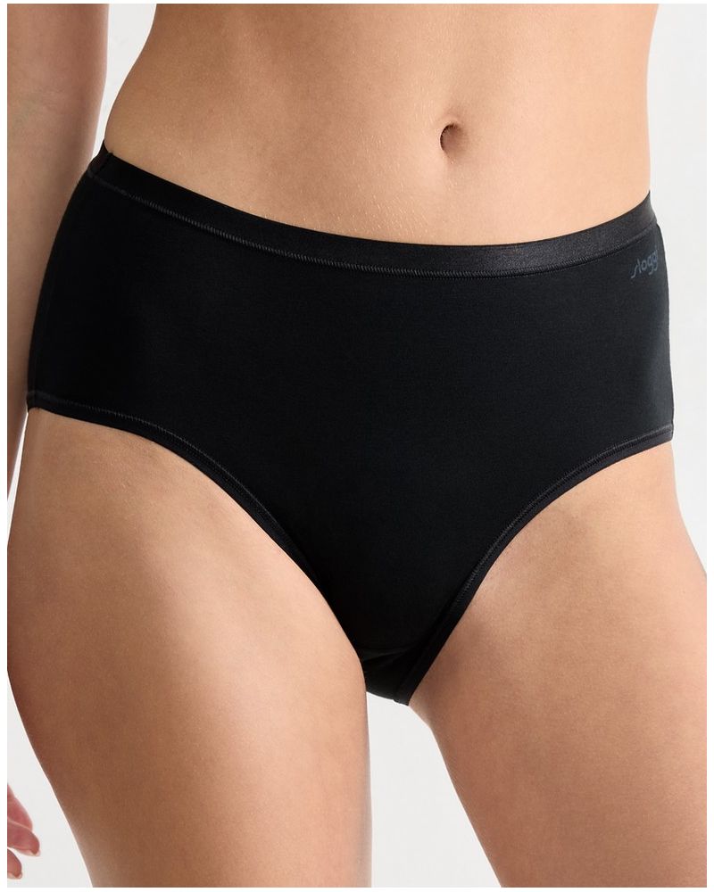 Slip midi (coton bio) Sloggi GO Daily Cotton (Noir)