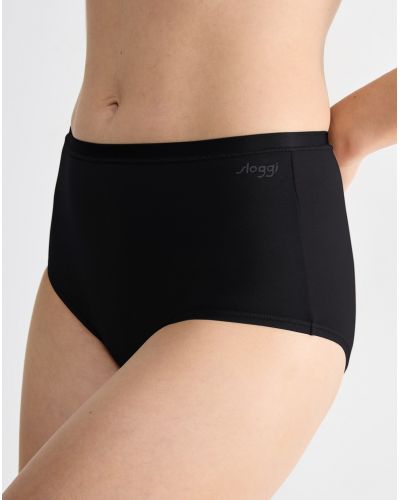 Calzoncillos de cintura alta (algodòn bio) Sloggi Go Daily Cotton (Negro)