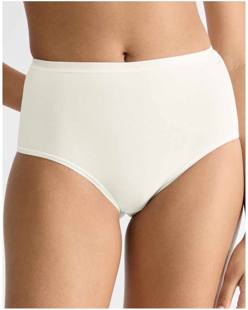 Slip taille haute (coton bio) Sloggi Go Daily Cotton (Silk White)