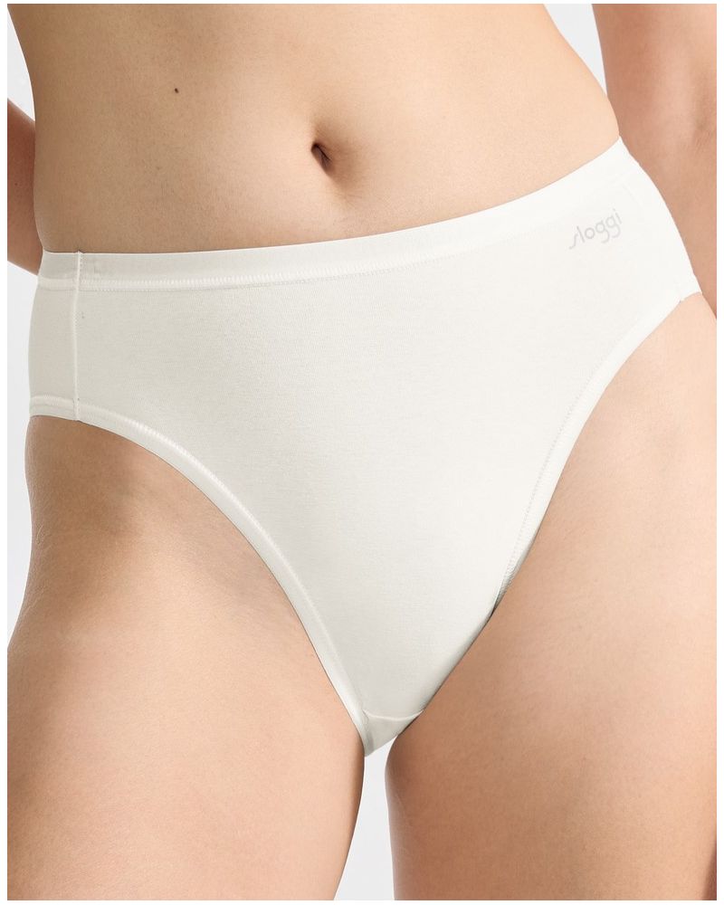 Slip tai (coton bio) Sloggi Go Daily Cotton (Silk White)