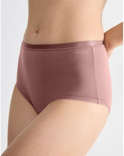 Lot de 3 slips taille haute (coton bio) Sloggi Go Daily Cotton (Cacao)