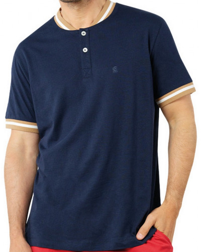 Short pyjamas 100% Cotton Eminence Casual (Marine/Rouge)