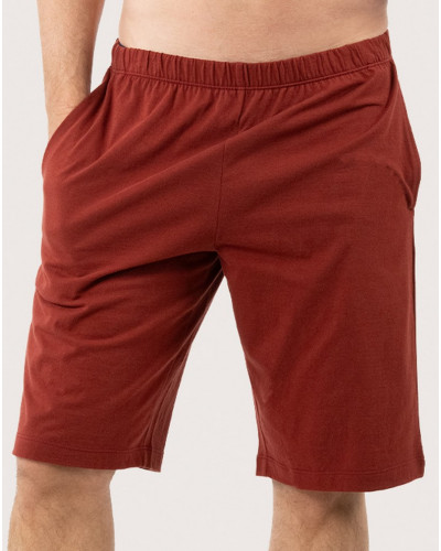 Pijama corto 100% Algodon Eminence Mercerisé (Marine/Rouille)