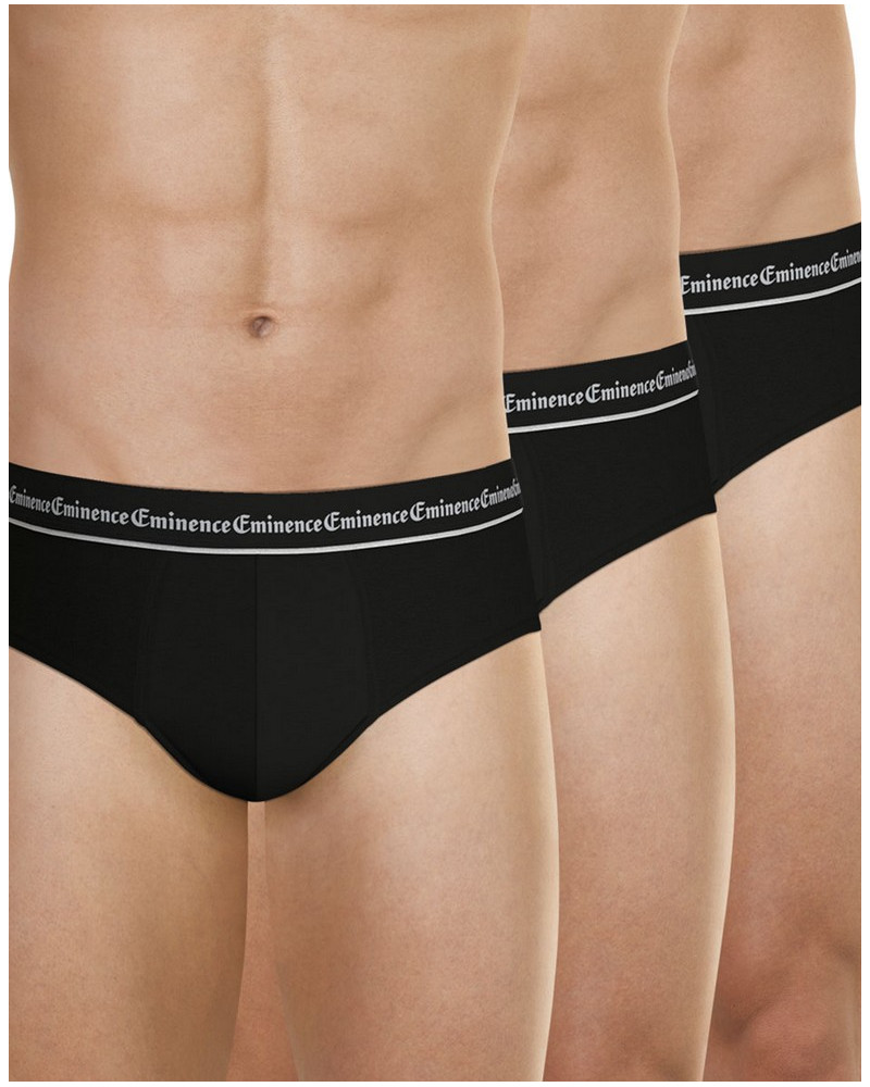 Pack of 3 Eminence Business cotton briefs (Noir)