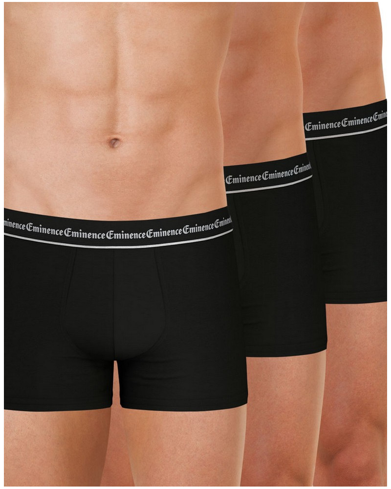 Set of 3 Eminence Business cotton boxers (Noir Imprimés)