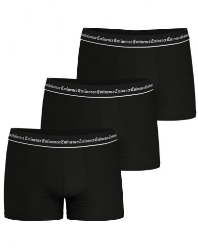 Lot de 3 boxers en coton Eminence Business (Noir Imprimé)