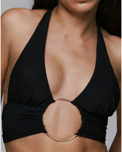 Soutien-gorge de bain triangle rembourré Sarda Lita (Noir)